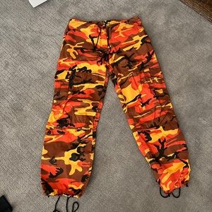 Orange Cargo pants
